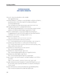 Further Reading and Useful Websites