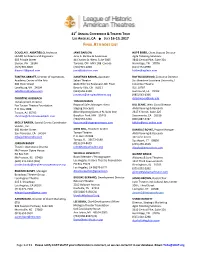 July 16-19, 2017 Final Attendee List