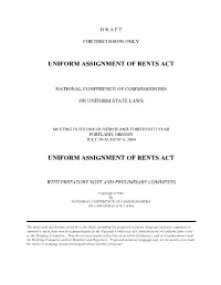 Uniform Assignment of Rents Act