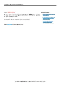 A Four-Dimensional Generalization of Misner Space in Curved Spacetime