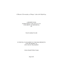 A Rhetorical Hermeneutics of Danger: Leaks in the Digital Age