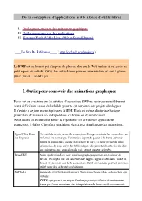 De La Conception D'applications SWF À Base D'outils Libres I. Outils Pour Concevoir Des Animations Graphiques