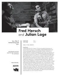 Fred Hersch and Julian Lage