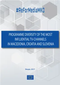 Programme Diversity of the Most Influential TV