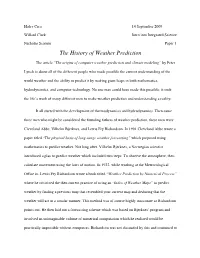 The History of Weather Prediction
