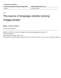 The Source of Language Variation Among Chagga People