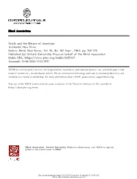 Truth and the Nature of Assertion Author(S): Huw Price Source: Mind, New Series, Vol