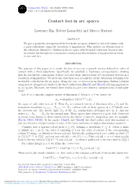 Contact Loci in Arc Spaces