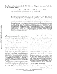 Enthalpy of Sublimation in the Study of the Solid State of Organic Compounds