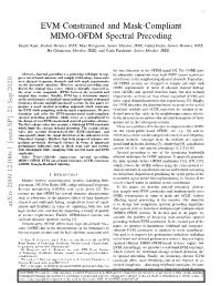 EVM-Constrained and Mask-Compliant MIMO