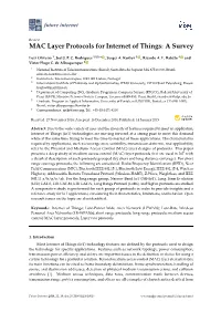 MAC Layer Protocols for Internet of Things: a Survey