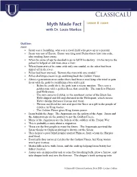 Myth Made Fact Lesson 8: Jason with Dr