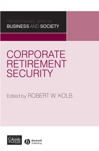 The Defined-Contribution Retirement Plan,” Barry Bennett Argues That DC Plans Are Not Really Pensions at All
