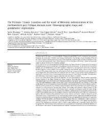 The Permian-Triassic Transition and the Onset Of