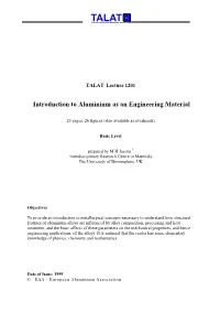 1201: Introduction to Aluminium As an Engineering Material