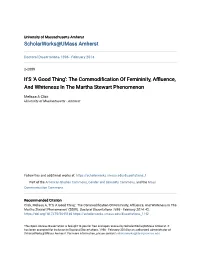 'A Good Thing': the Commodification of Femininity, Affluence, And