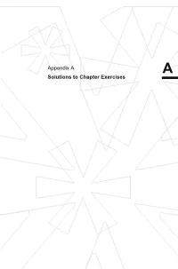 Appendix a Solutions to Chapter Exercises