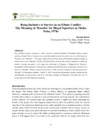 Being Inclusive to Survive in an Ethnic Conflict : the Meaning of ‘Basotho’ for Illegal Squatters in Thaba Nchu, 1970S