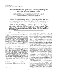 Characterization of the Hgba Locus Encoding a Hemoglobin Receptor from Haemophilus Ducreyi