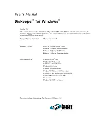 Diskeeper 9 User's Manual