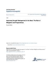Improving Drought Management in the West: the Role of Mitigation and Preparedness