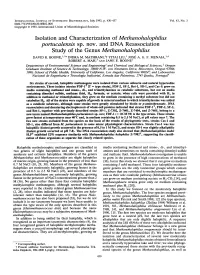 Isolation and Characterization of Methanohalophilus Portucalensis Sp