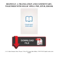 {PDF} Beowulf: a Translation and Commentary, Together with Sellic