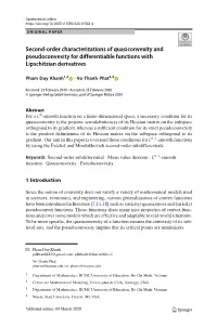 Second-Order Characterizations of Quasiconvexity and Pseudoconvexity for Differentiable Functions with Lipschitzian Derivatives
