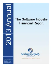 Software Equity Group's 2013 M&A Survey