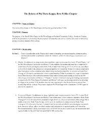 The Bylaws of Phi Theta Kappa, Beta Pi Rho Chapter