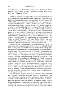 206 Book Reviews Erich Przywara And
