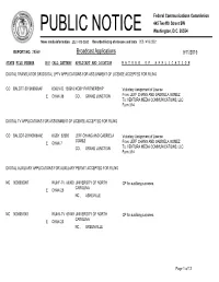 Broadcast Applications 9/11/2019