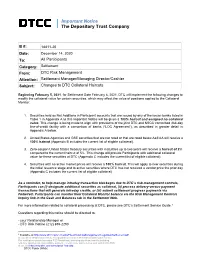 Changes to DTC Collateral Haircuts