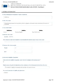 Final Report 1. GENERAL INFORMATION
