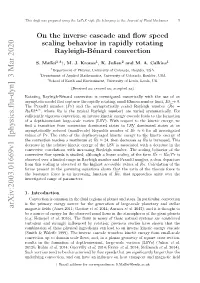 On the Inverse Cascade and Flow Speed Scaling Behavior in Rapidly Rotating Rayleigh-Bénard Convection