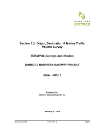 Section 3.2: Origin, Destination & Marine Traffic Volume Survey
