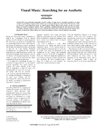 Visual Music: Searching for an Aesthetic