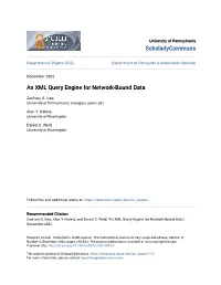 An XML Query Engine for Network-Bound Data