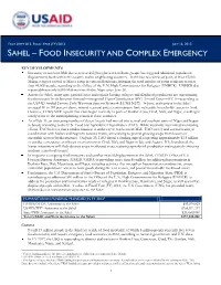 Food Insecurity and Complex Emergency