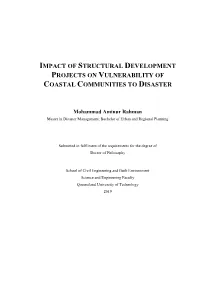 Impact of Structural Development Projects on Vulnerability of Coastal Communities to Disaster