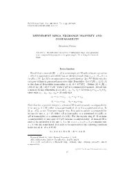 Refinement Rings, Exchange Property and Comparability