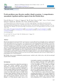 A Comprehensive Assessment of Python and Boa Reports from the Florida Keys