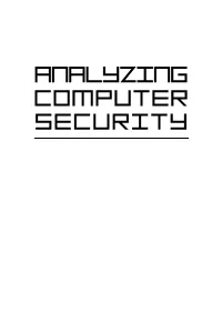 Analyzing Computer Security