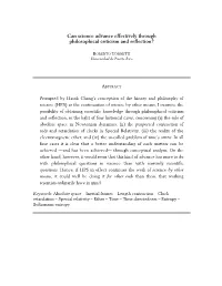 Can Science Advance Effectively Through Philosophical Criticism and Reflection?