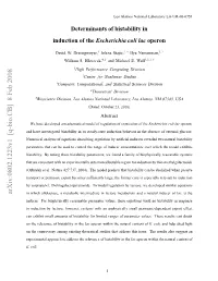 Determinants of Bistability in Induction of the Escherichia Coli Lac Operon