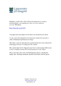 Ethical Development in Veterinary Undergraduates: Investigating the Value of a Novel Reflective Exercise