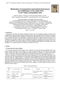 Moderation of Summertime Heat-Island Phenomena Via