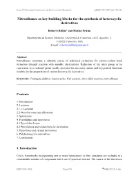 Nitroalkanes As Key Building Blocks for the Synthesis of Heterocyclic Derivatives