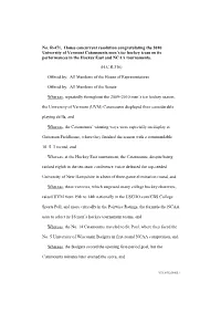 No. R-471. House Concurrent Resolution Congratulating the 2010