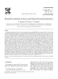 Structural Constraints on Deep-Seated Slope Deformation Kinematics